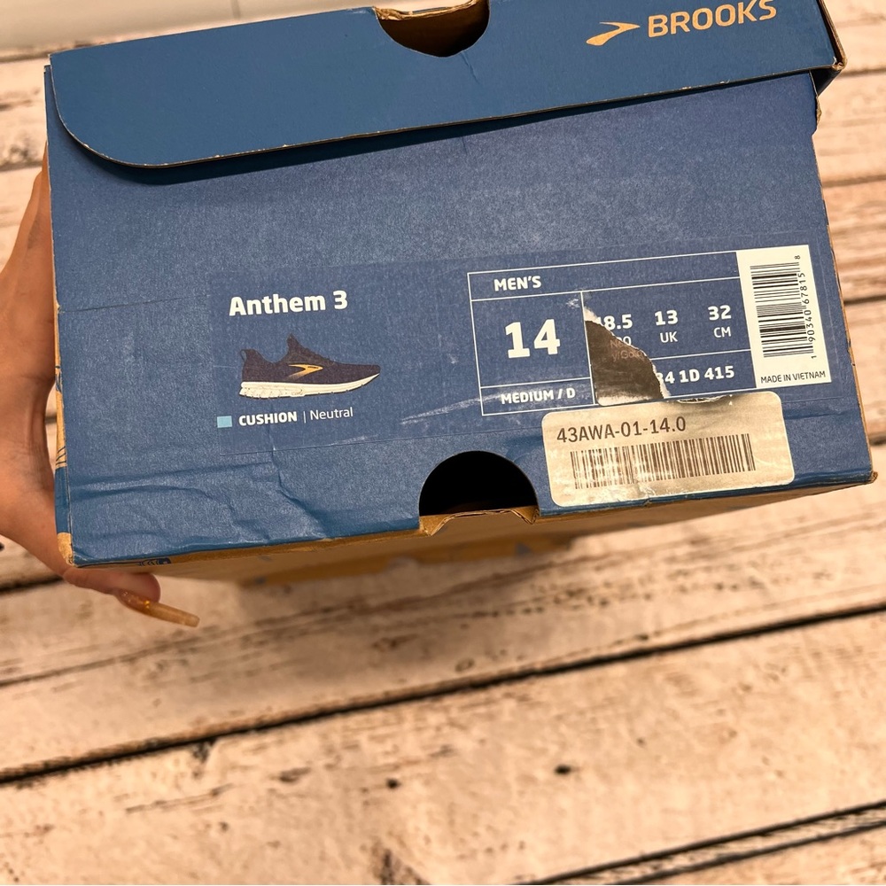 Brooks Anthem 3 Navy/Grey/Gold 14 - Picture 4 of 4